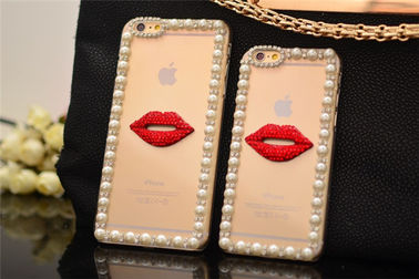 (diamantdiy Leuke Rode Lip) Iphone6 4.7 5S het Gevalzak van de duim Mobiele Telefoon