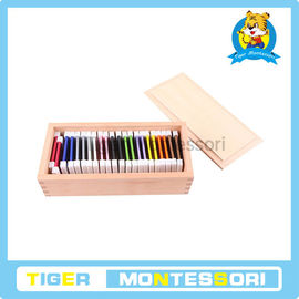 Montessori sensorial materialen, houten speelgoed, onderwijsspeelgoed voor geitje-kleur Tabletten (2de Doos